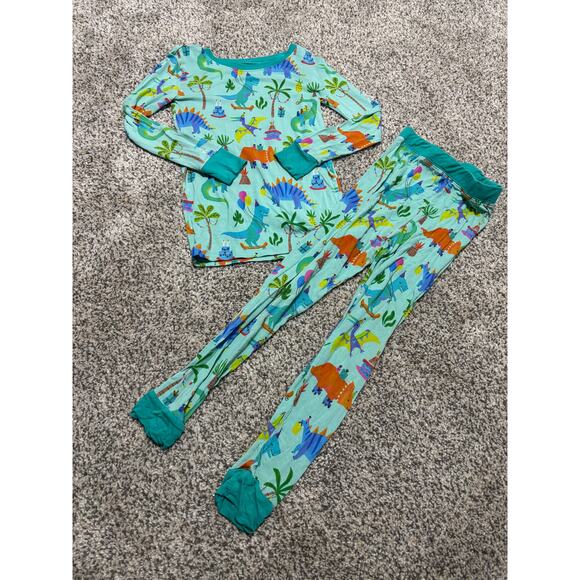 Little Sleepies Prehistoric Party 2 Piece BAMBOO Set: Long sleeve top&pants, 4T - Picture 1 of 5